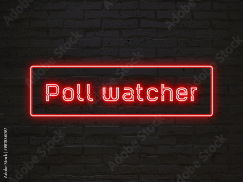 Poll watcher のネオン文字 photo