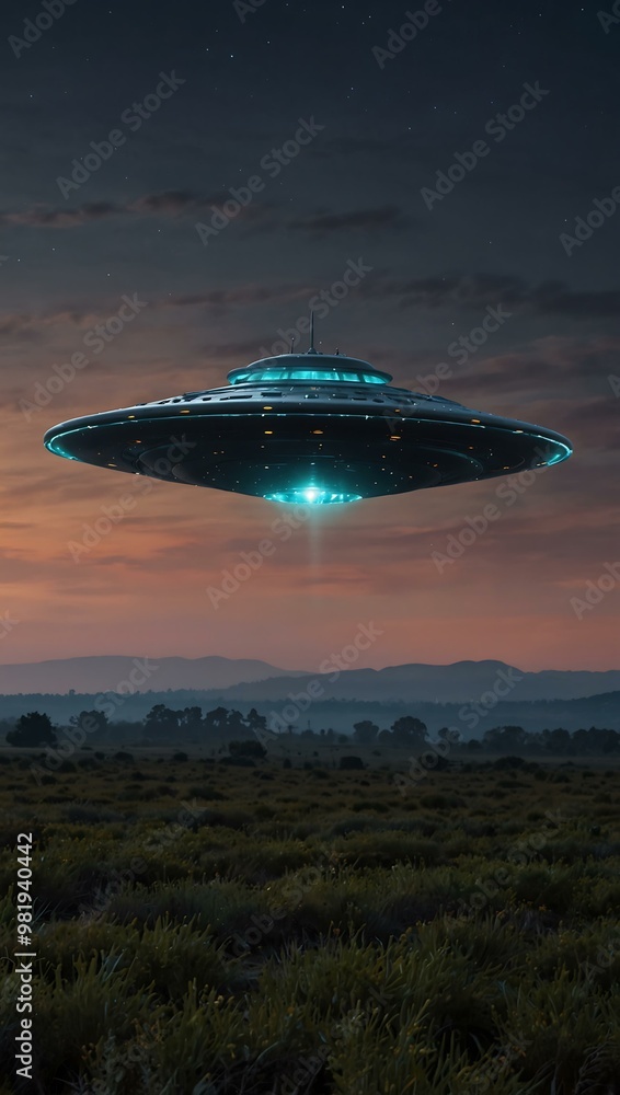 UFO flying saucer. UFO flying saucer.