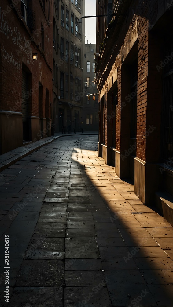 Urban background with strong shadows and directional lighting. Urban background with strong shadows and directional lighting.