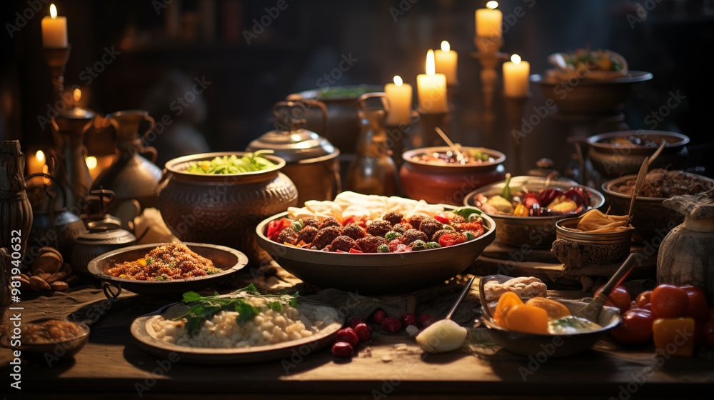 Photos of the preparation of traditional Iftar meals in the kitchen or at food stalls can showcase the cultural diversity of Ramadan Photos of the preparation of traditional Iftar meals in the kitchen or at food stalls can showcase the cultural diversity of Ramadan