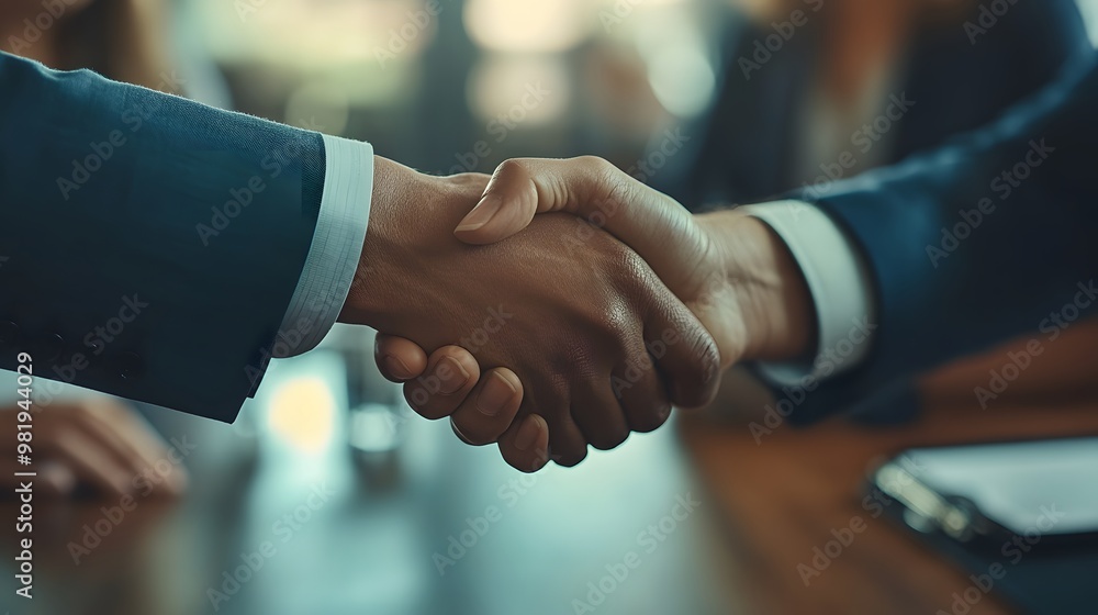 Closeup of Two Businesspeople Shaking Hands Closeup of Two Businesspeople Shaking Hands