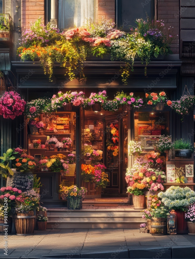 flower shop in the city