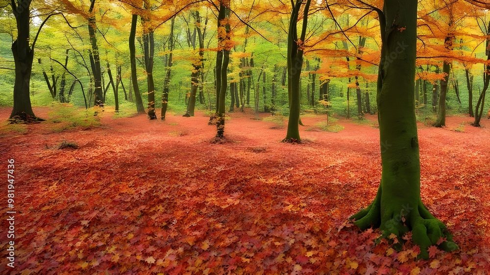 Fototapeta premium forest with autumn
