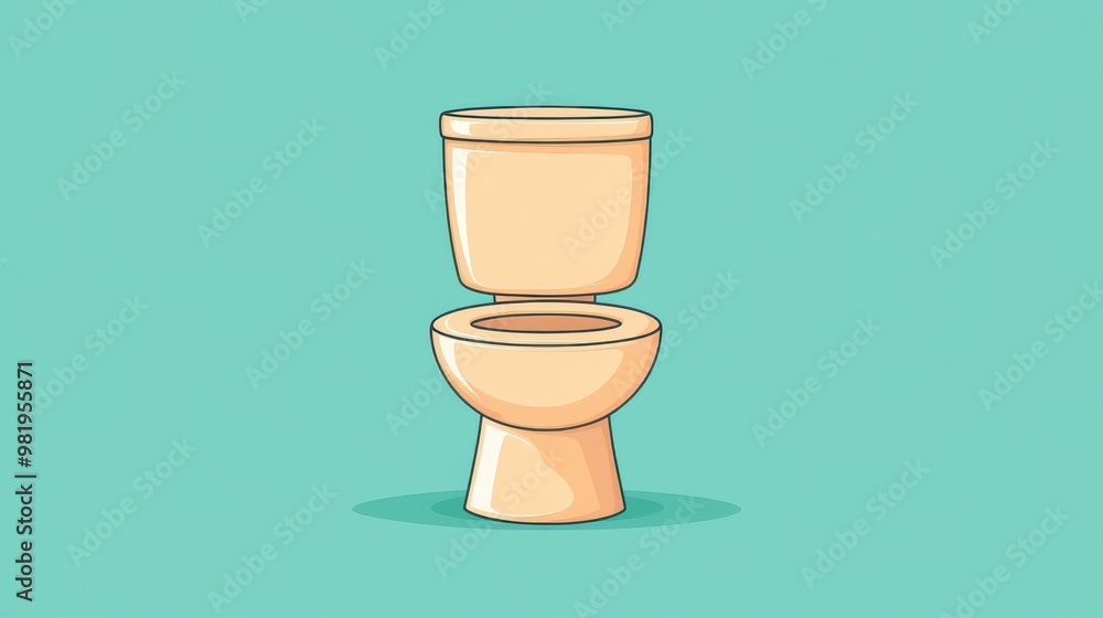 A lively depiction of a toilet bowl, blending modern design with fun cartoon touches for a unique aesthetic. A lively depiction of a toilet bowl, blending modern design with fun cartoon touches for a unique aesthetic.
