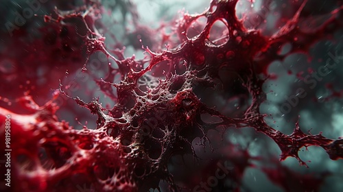 Abstract Blood Cell Texture: Macro Photography of Organic Form