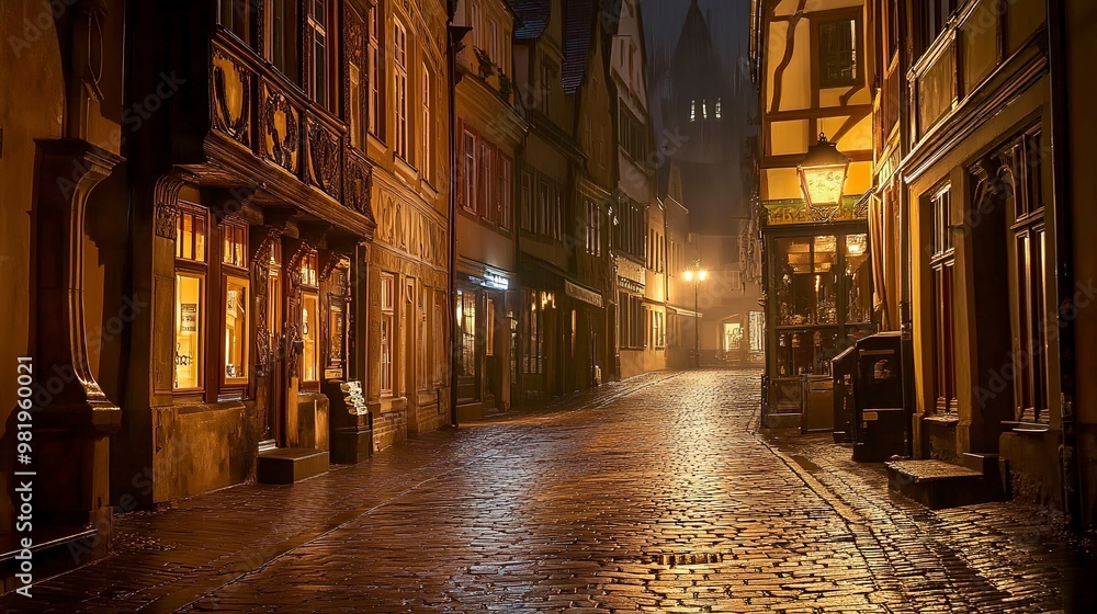 Fototapeta premium Historic Charm of European Night 