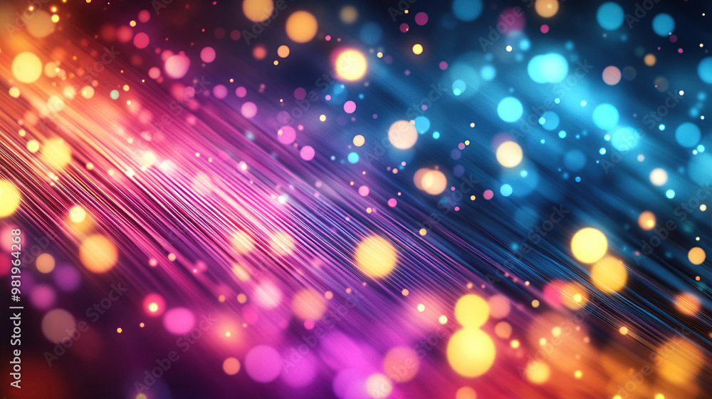 Obraz premium A digital art representation of quantum particles in the foreground, with glowing energy waves and abstract shapes surrounding them on an ethereal background