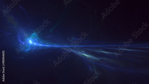 3D manual rendering abstract technology fractal background. Its not AI Generatd illustration.