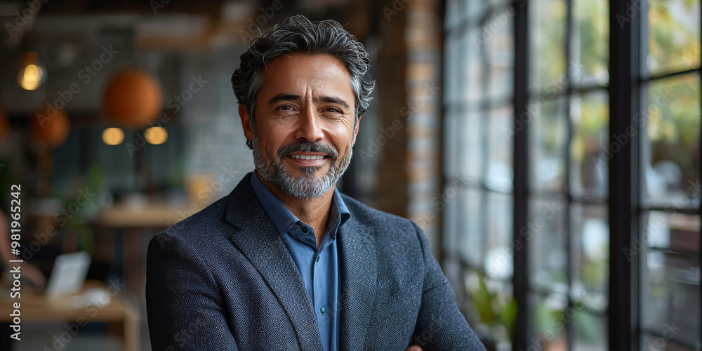 Smiling Hispanic businessman in a suit. Smiling Hispanic businessman in a suit.
