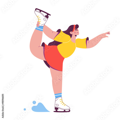Woman figure skating