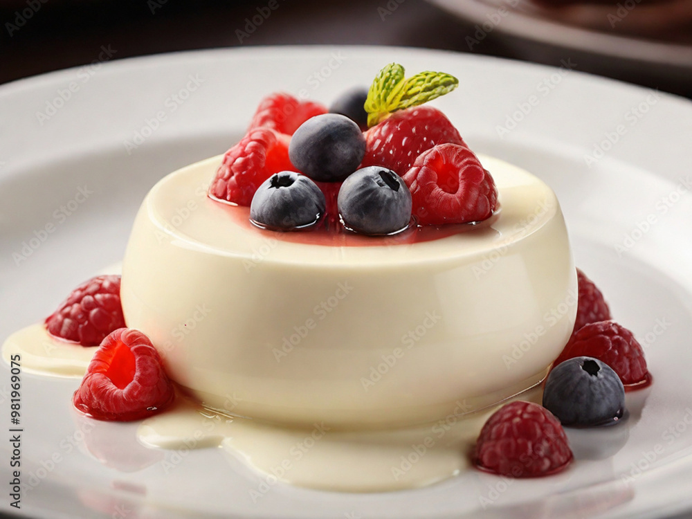 Smooth panna cotta with berries Smooth panna cotta with berries
