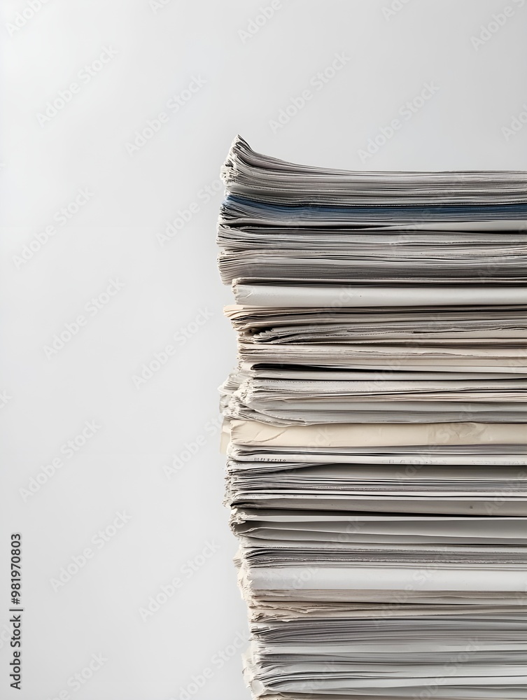stack of newspaper with copy space stack of newspaper with copy space