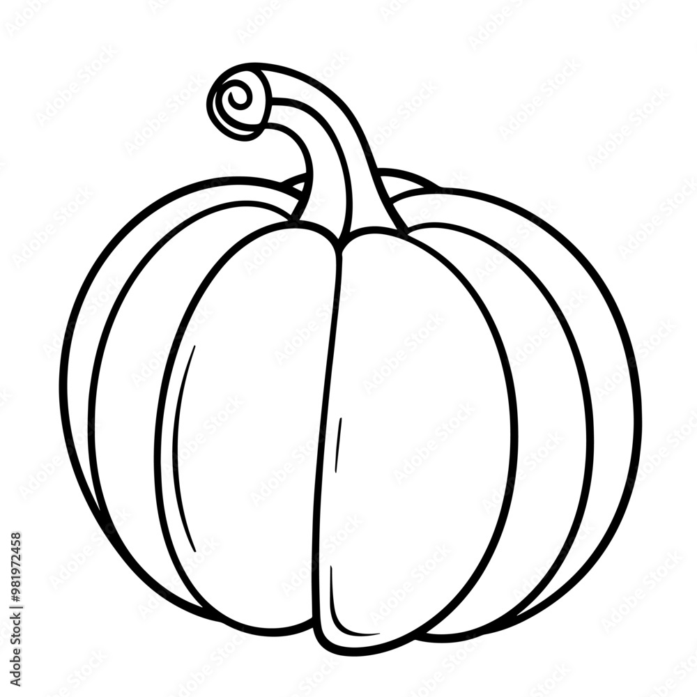 Wholesome pumpkin outline icon in vector format for autumn designs. Wholesome pumpkin outline icon in vector format for autumn designs.