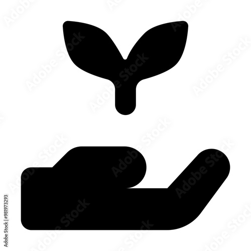 Hand Ask Sprout Icon