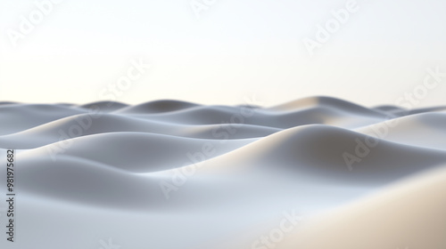 A smooth, white surface with gentle, undulating waves.  photo