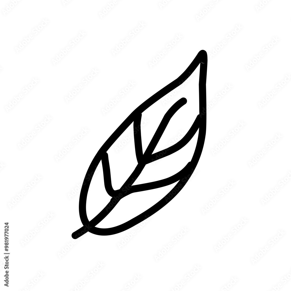 leaf line art icon leaf line art icon