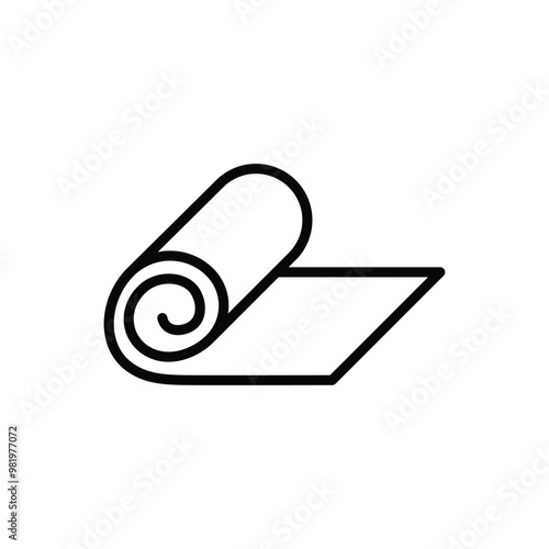 Carpet flat vector icon design. Carpet symbol and glyph design