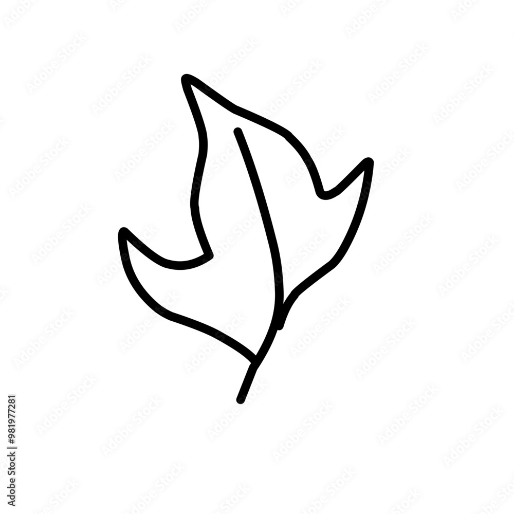 leaf line art icon leaf line art icon