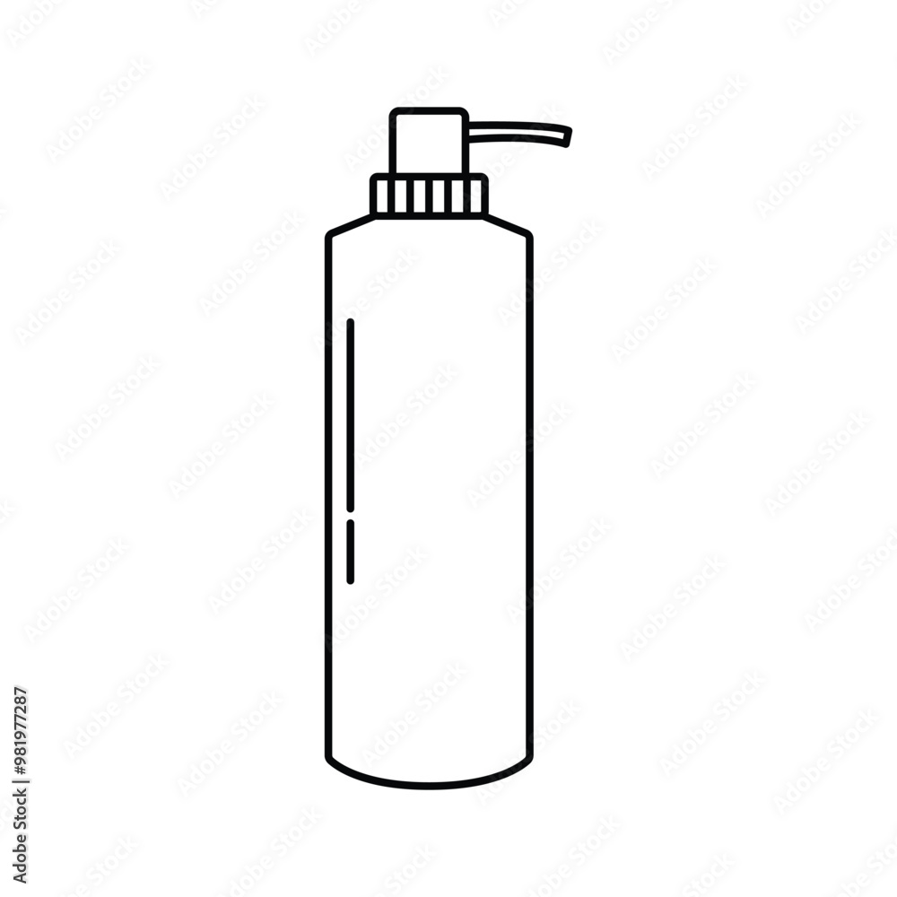 Liquid soap or lotion black and white flat vector icon design Liquid soap or lotion black and white flat vector icon design