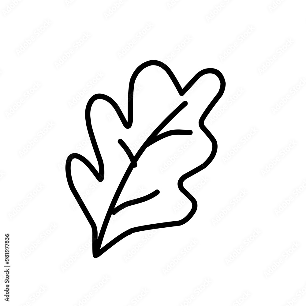 Obraz premium leaf line art icon