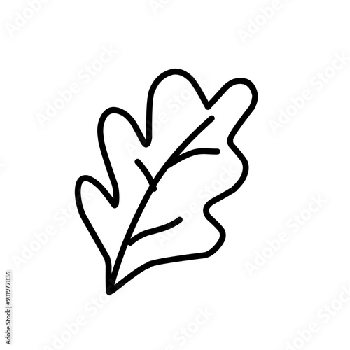 leaf line art icon