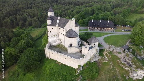 Medieval castle of Bobolice, Poland - flying aroound #1