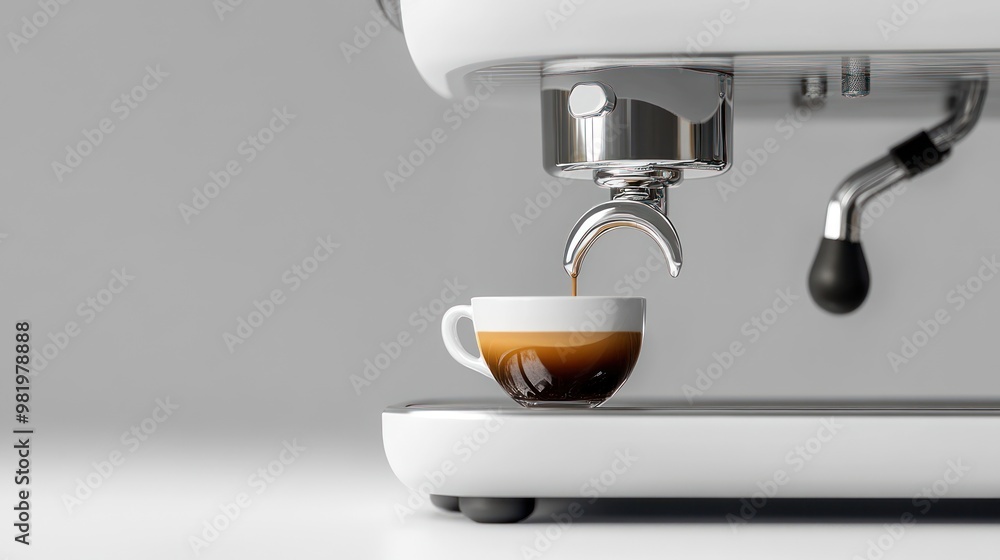 Espresso Machine Brewing Coffee