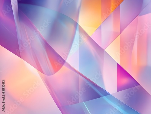 Vibrant Abstract Geometric Screen Mockup Background with Fluid Gradient Composition