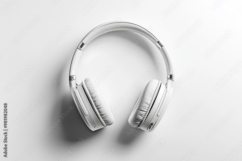 Modern Wireless Headphone Mockup Isolated created with Generative AI Modern Wireless Headphone Mockup Isolated created with Generative AI