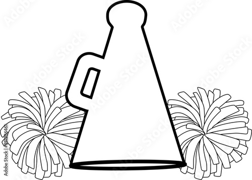 Cheer Pom Pom Megaphone Cricut and Silhouette SVG file