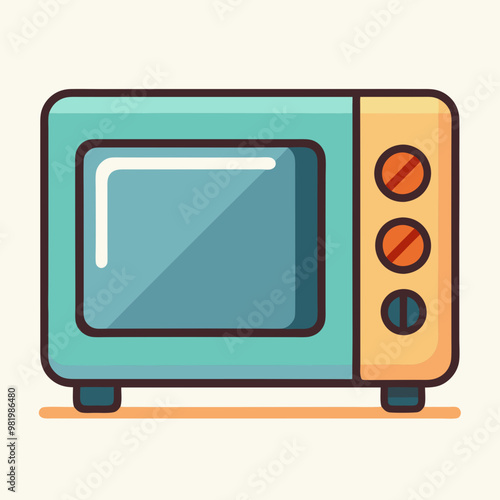 television or microwave vector illustration