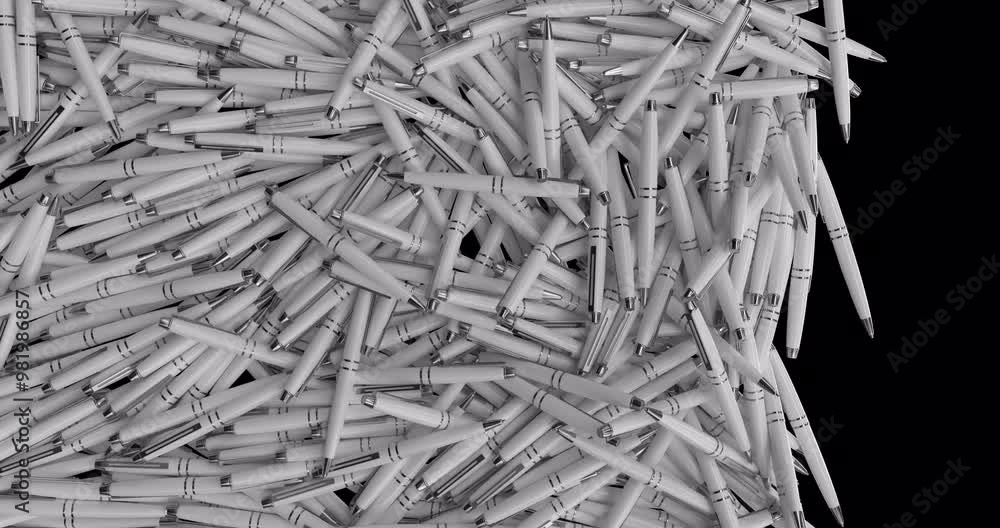 3d ballpen filling up on an alpha channel background 3d ballpen filling up on an alpha channel background