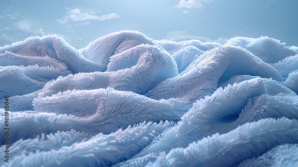 Fototapeta premium Soft Blue Fabric Texture: Abstract Background