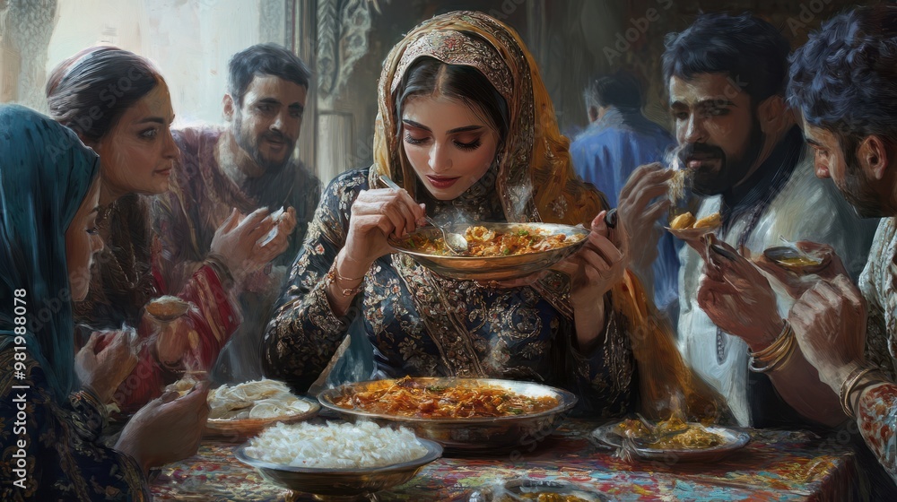 Muslim eating Muslim eating