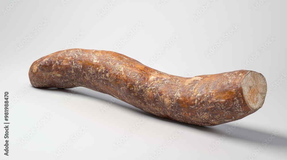 Fresh Cassava Root 3D Render with Vibrant Colors on White Background Fresh Cassava Root 3D Render with Vibrant Colors on White Background