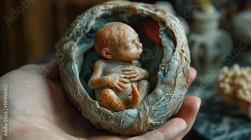 Surreal Newborn Sculpture: A Dreamlike Creation