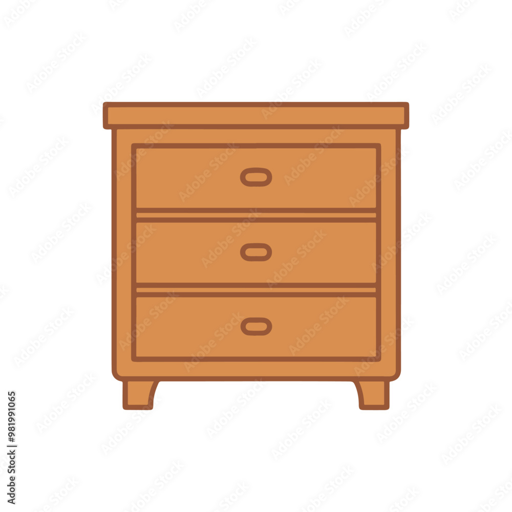 A wooden chest for storing clothes etc. Dresser furniture icon. Modern chest of drawers for interior. Storage furniture. Illustration of wooden bedroom drawer isolated. A wooden chest for storing clothes etc. Dresser furniture icon. Modern chest of drawers for interior. Storage furniture. Illustration of wooden bedroom drawer isolated.