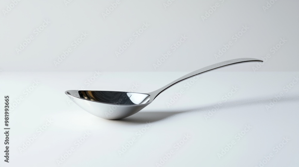 Elegant 3D Render of a Fresh Ladle with Unique Design on White Background at 45-Degree Angle Elegant 3D Render of a Fresh Ladle with Unique Design on White Background at 45-Degree Angle