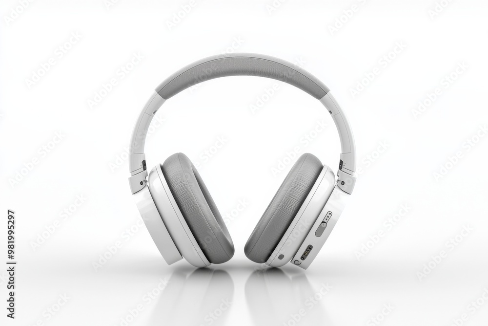 Modern Wireless Headphone Mockup Isolated created with Generative AI Modern Wireless Headphone Mockup Isolated created with Generative AI