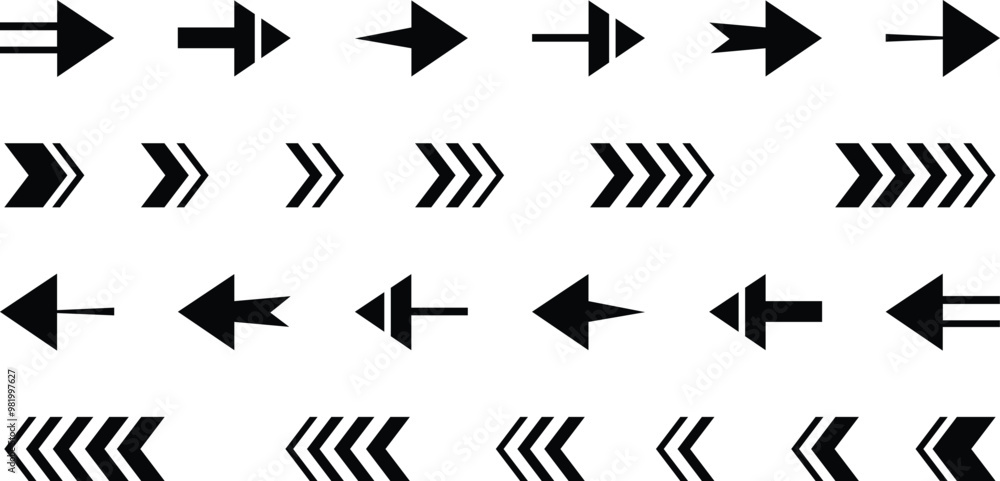 Arrow icon set. Collection different arrow signs. Arrow vector Arrow icon set. Collection different arrow signs. Arrow vector