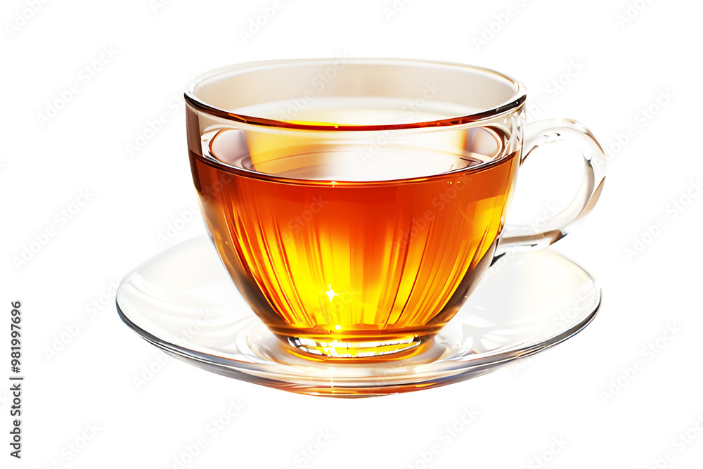 Hot yellow green tea in luxury glass cup isolated on cut out PNG or transparent background. Realistic drink template pattern. Drink to quench thirst and fight drowsiness. Hot yellow green tea in luxury glass cup isolated on cut out PNG or transparent background. Realistic drink template pattern. Drink to quench thirst and fight drowsiness.