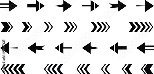Arrow icon set. Collection different arrow signs. Arrow vector