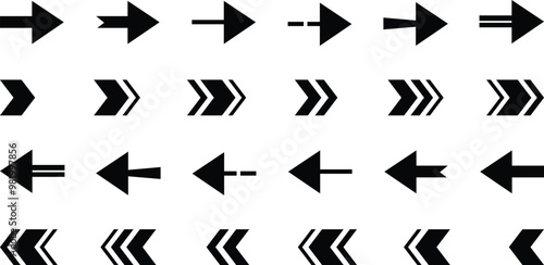 Arrow icon set. Collection different arrow signs. Arrow vector