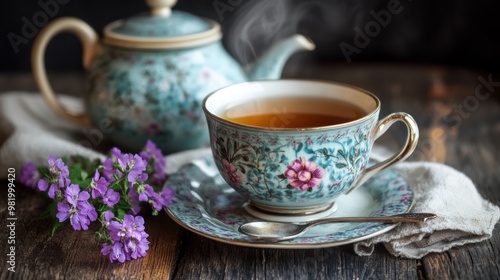 Wallpaper Mural Elegant Tea Time Torontodigital.ca