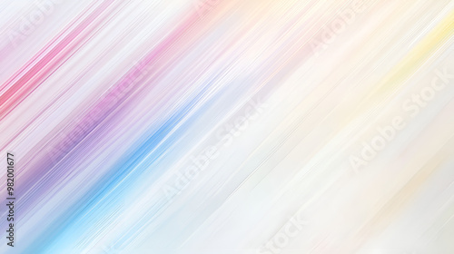 White background with soft pastel rainbow streaks running diagonally, creating a light and whimsical atmosphere.