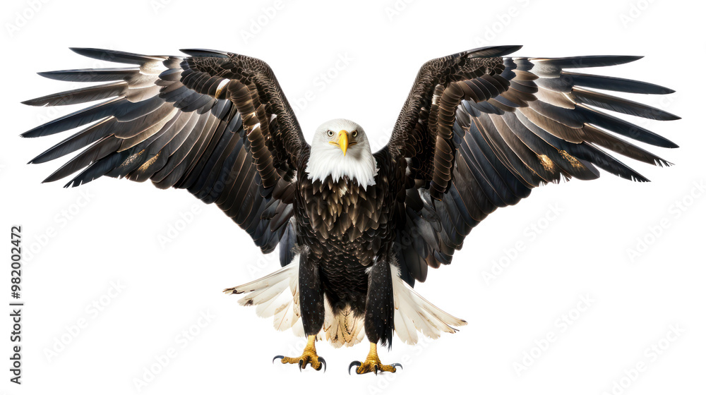 Fototapeta premium Mexican Eagle full body isolate on transparent background