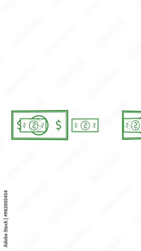Animation of rotating dollar bills Animation of rotating dollar bills