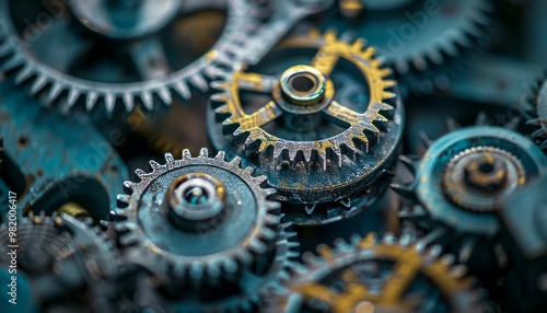 Interlocking Gears Create a Mesmerizing Steampunk Collage