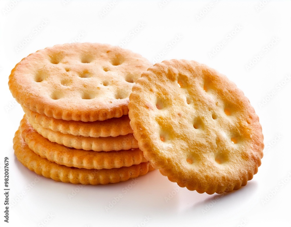 Crispy golden brown crackers, perfect for a quick snack Crispy golden brown crackers, perfect for a quick snack