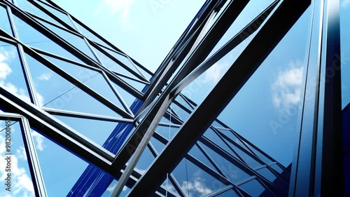 3d rendering of modern architecture, Skyscraper corporate office building with glass window